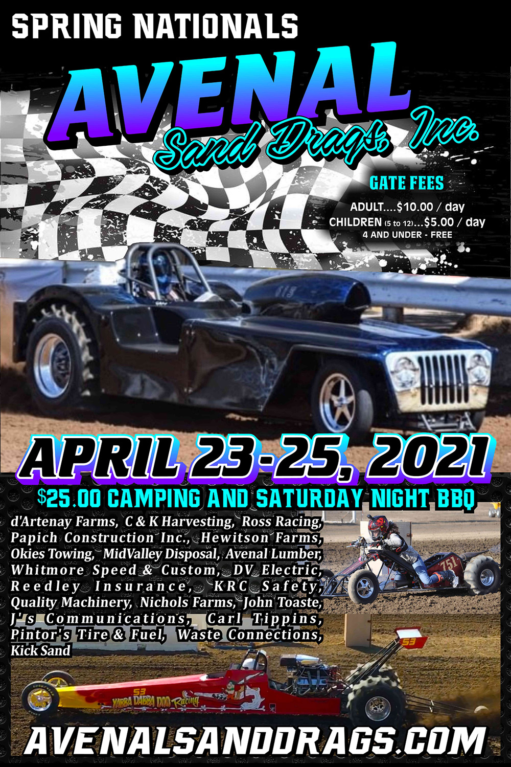 Schedule Avenal Sand Drags Sand Drags in Central California 300